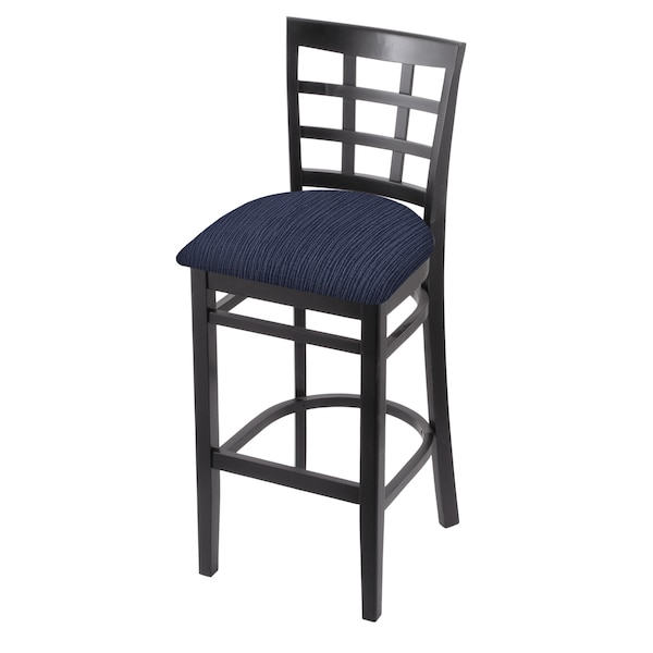 Holland Bar Stool Co 25" Counter Stool, Black Finish, Graph Anchor Seat 313025Blk014 - main